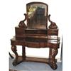 Image 1 : ENGLISH BURL WALNUT DRESSING TABLE 62" high,