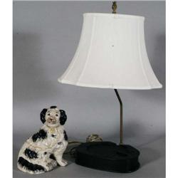 STAFFORDSHIRE SPANIEL 9" high, together with