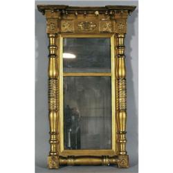 FEDERAL TWO-PART GILTWOOD MIRROR, 38" high ci