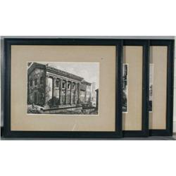 ROSSINI ENGRAVINGS (3) each 15 x21 , framed