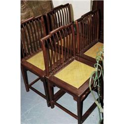 SET OF FOUR CHINESE ROSEWOOD SIDECHAIRS