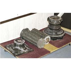SMALL GREEN MARBLE PEDESTAL (with damage), ci