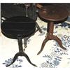 Image 1 : PAIR OF CANDLESTANDS one painted, both 19th c