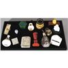 Image 1 : TRAY LOT:  match safe, malachite box, seal, e