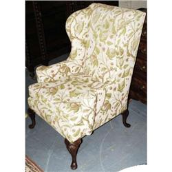 CHIPPENDALE STYLE WINGBACK CHAIR, early 20th
