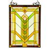 Image 1 : Mission Style Stained Art Glass Hanging Panel