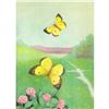 Image 1 : 1920's Clouded Sulphur Butterfly Color Lithograph Print