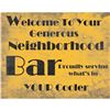 Image 1 : Neighborhood Bar Metal Pub Bar Sign