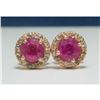 Image 1 : 2ctw Sapphire Diamond Sterling Post Earrings