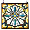 Image 1 : Mission Style Stained Art Glass Hanging Panel