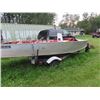 Image 1 : Aroline 15' Alum Boat w Trailer - NO TOD Items Located in Woodridge, MB, Contact Glen for Viewing, D