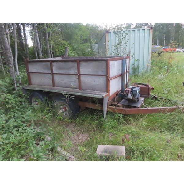 H M 8' Tandem Gas/Hyd Tilt Bocx Trailer Items Located in Woodridge, MB, Contact Glen for Viewing, Di