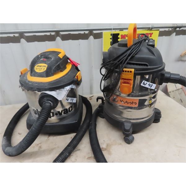 (W) 2 Shop Vacs, 1 is a Kubota