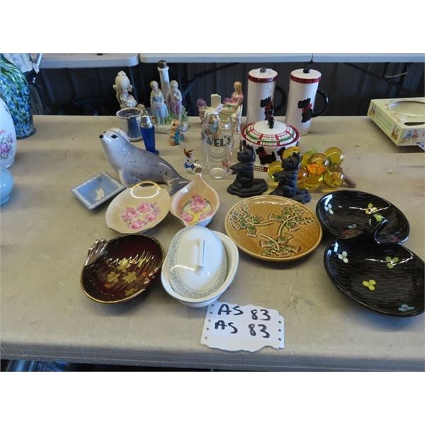 Soap Dishes, Platters, S& P Shakers, Modern Mugs, & Dog Dish & More