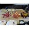 Image 3 : Staffordshire Dishes, Murano DIsh, Amber Ashtray Royal Doulton Bunnykins, & More