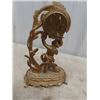 Image 4 : Metal Figurine Winding Clock, 10" T