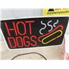 Image 2 : Light Up Hot Dog Sign 13.5 x 24- No Plug, & Nachos Machine & Popcorn Baskets