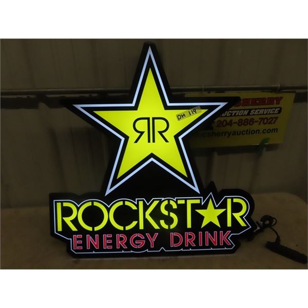 Rock Star Light Up Sign 30" X 28"