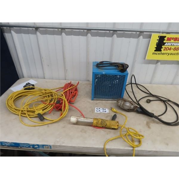 Construction Heater, Ext Cords, Trouble Lights