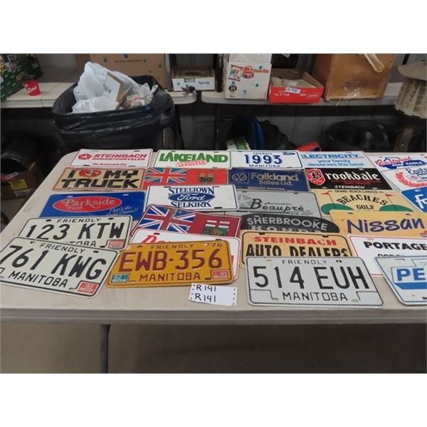 Over 70 License Plates