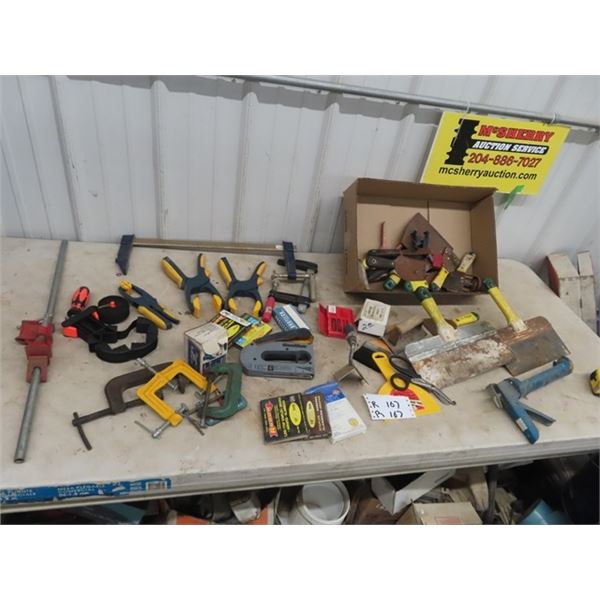 Trowels, Scrapers, Caulking Guns, Stapler Clamps & More