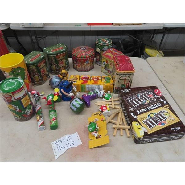 M & M's Christmas Tins, Puzzle Tree Ornaments Watch & More