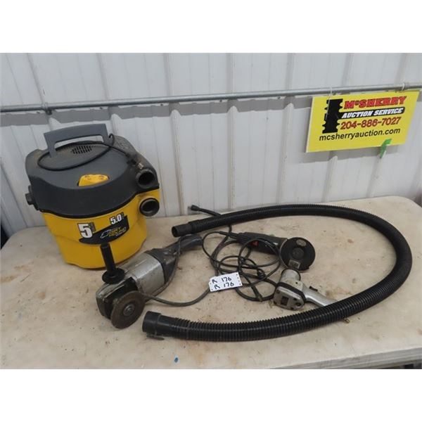 Firt Houng 5 HP 5 Gal Shop Vac , 2 Power Grinfer, Air 1/2" Impact