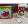 Image 3 : Fibre Optic Christmas Village Grinch Ornaments