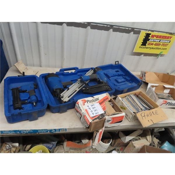 Campbell Hausfield - 3 Air Nailers & 3 Boxes of Nails