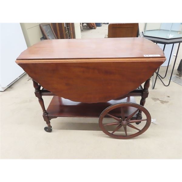 Walnut Dropleaf Teacart