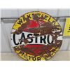 Image 1 : Porc Castrol Motor Oil Sign 24" Rd - 2 Sided