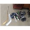 Image 1 : Hockey Equpment - Itech Goalie Blocker & Glove Easton Glove, New Winnell Goalie Stick, & Sherwood Ho