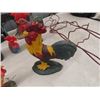 Image 2 : 12 Rooster Ornaments & Cast Door Stop