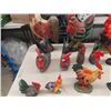 Image 3 : 12 Rooster Ornaments & Cast Door Stop