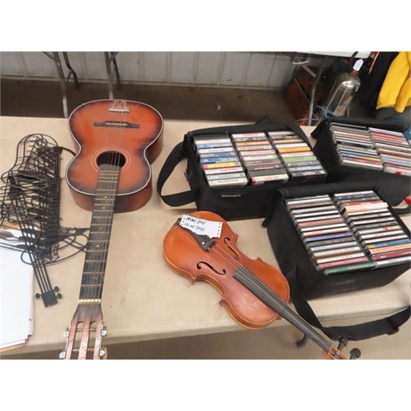 Accoustic Guitar, Violin, CD , Tapes & Cassettes