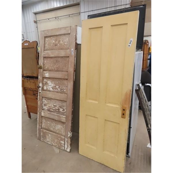 2 Wooden Painted Doors