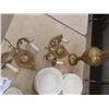 Image 4 : Gibson Dishes, Soup Tourenne, Brass Vase Brass Wall Mount Light Fixture