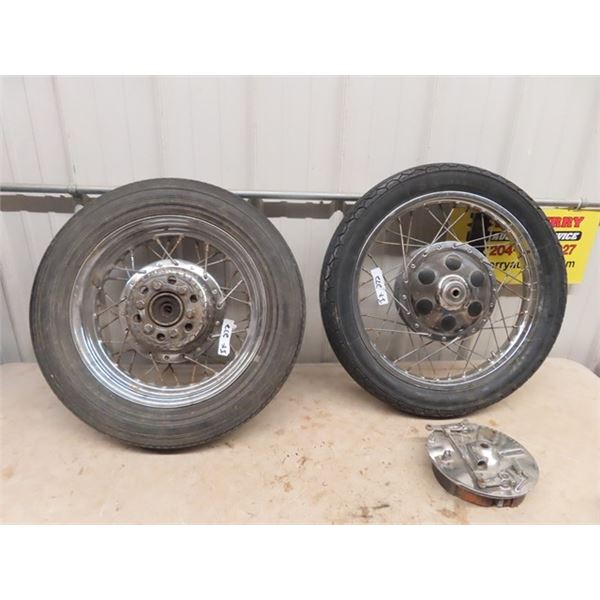 Set of Motorcycle Tires & Rims 3.50V 19 R B2