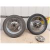 Image 1 : Set of Motorcycle Tires & Rims 3.50V 19 R B2
