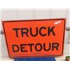 Image 1 : Metal Truck Detour Sign 24" x 35"