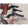 Image 3 : 11 Plastic & Metal Toy Guns w 3 Holsters