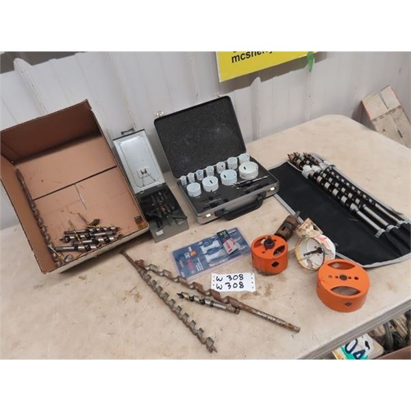 (W) Hole Saw Blades, & Drill Bits
