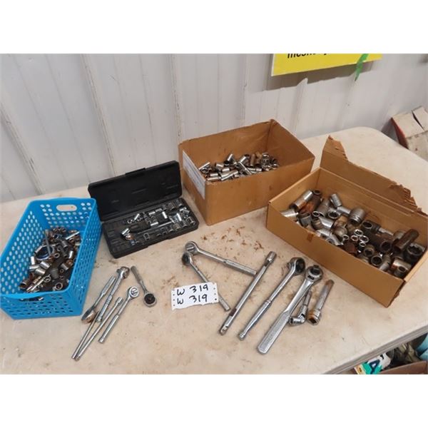 (W) Socket Sets 1/2" 3/8" 1/4" - Quanity of them
