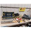 Image 1 : (W) Carpentry Tools, Saws, Tape Measure, Wrecking Bars, Chalk Lines, Levels, Squares , Quick Clamps,