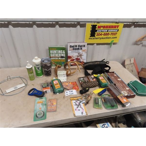 (W) Hunting Related, Gun Cleaning Kit, Turkey & Goose Call, Scent Killer Product, Wild Game Cook Boo