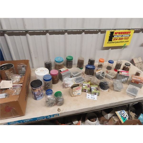 (W) Qty of Nails, Screws & Hardware