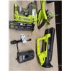 Image 2 : (W) Ryobi Cordless Tools, Trimmer, Saw, Nailer Blower, Charger, no Battery