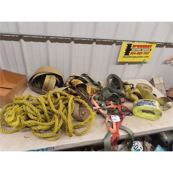 (W) New Tow Strap 4", Ratchet Load Strapping