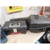 Image 2 : (W) Battery Charger, Mastercraft Angle Grinder Tire Repair, Tool Box, Chainsaw Case
