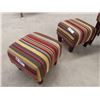 Image 3 : Matching Upholsetered Stool & 2 Ottomans